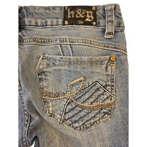Y2K H&G Distressed Low Rise Bootcut Jeans Sz 7 – 2000s Mall Brand Denim